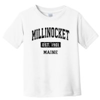 Millinocket Maine Me Vintage Sports Established Design Toddler T-Shirt