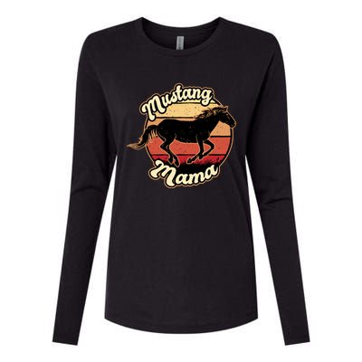 Mustang Mama Womens Cotton Relaxed Long Sleeve T-Shirt