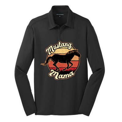 Mustang Mama Silk Touch Performance Long Sleeve Polo