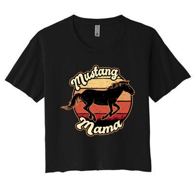 Mustang Mama Women's Crop Top Tee