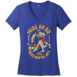 Mma Mixed Martial Art Gift Women's V-Neck T-Shirt