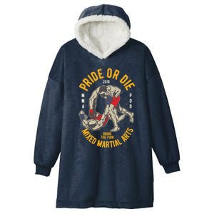 Mma Mixed Martial Art Gift Hooded Wearable Blanket