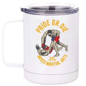 Mma Mixed Martial Art Gift 12 oz Stainless Steel Tumbler Cup