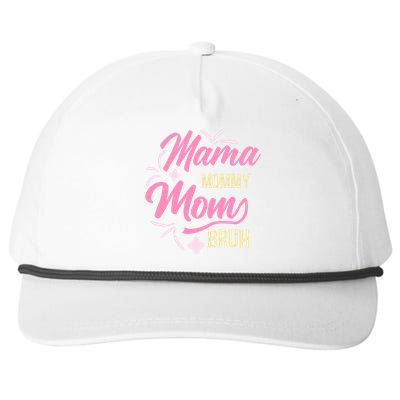 Mama Mommy Mom Bruh T Snapback Five-Panel Rope Hat