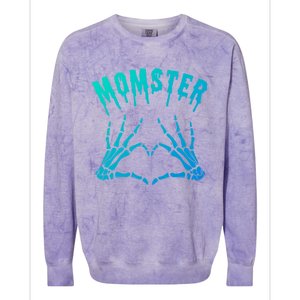 Momster Mommy Mother Monster Halloween Matching Costume Gift Funny Gift Colorblast Crewneck Sweatshirt