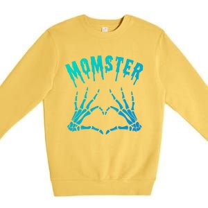 Momster Mommy Mother Monster Halloween Matching Costume Gift Funny Gift Premium Crewneck Sweatshirt