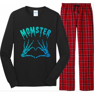 Momster Mommy Mother Monster Halloween Matching Costume Gift Funny Gift Long Sleeve Pajama Set