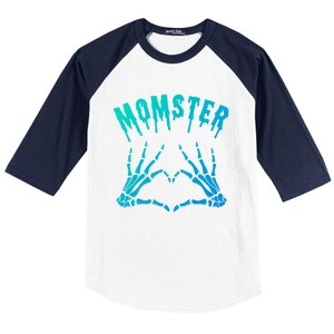 Momster Mommy Mother Monster Halloween Matching Costume Gift Funny Gift Baseball Sleeve Shirt