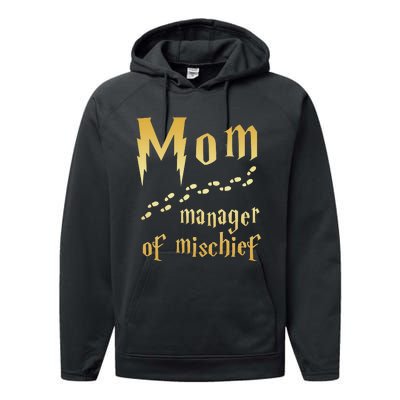 Magical Mom Manager Of Mischief Performance Fleece Hoodie