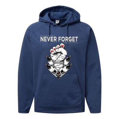 Mmiw Missing & Murdered Indigenous Women Native Clothing Performance Fleece Hoodie