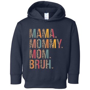 Mama Mommy Mom Bruh Mommy And Me Leopard Mother's Day Gifts Toddler Hoodie