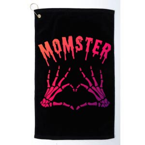 Momster Mommy Mother Monster Halloween Matching Costume Gift Funny Gift Platinum Collection Golf Towel