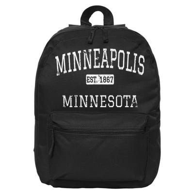 Minneapolis Minnesota MN Vintage 16 in Basic Backpack