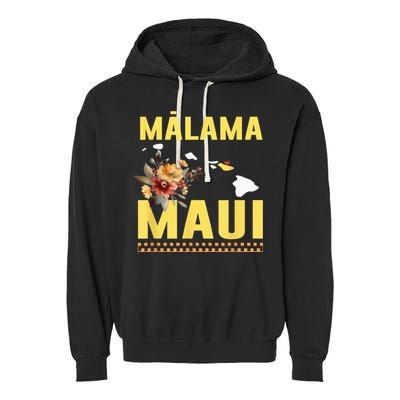 Malama Maui Malama Strong Hawaii Garment-Dyed Fleece Hoodie
