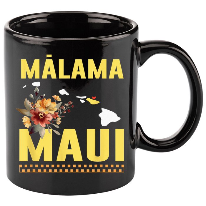Malama Maui Malama Strong Hawaii 11oz C Handle Ceramic Mug