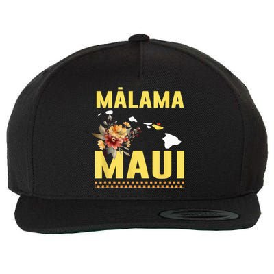 Malama Maui Malama Strong Hawaii Wool Snapback Cap