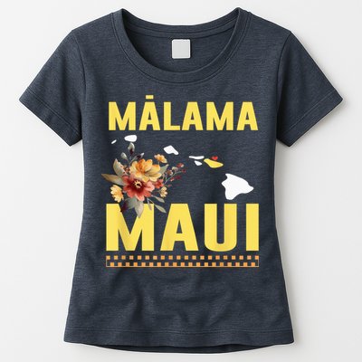 Malama Maui Malama Strong Hawaii Womens T-Shirt