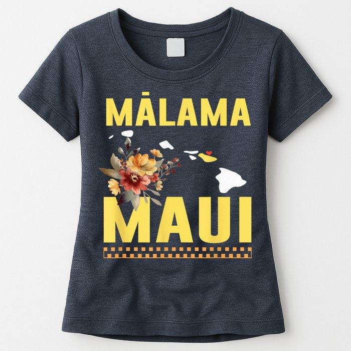 Malama Maui Malama Strong Hawaii Womens T-Shirt