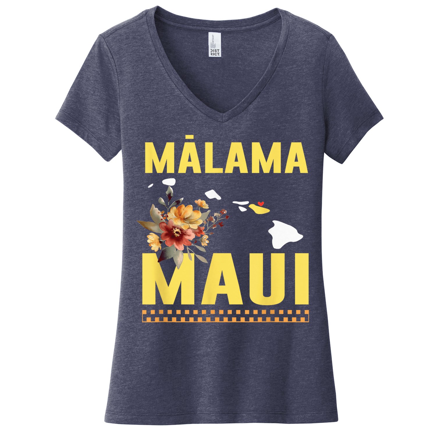 Malama Maui Malama Strong Hawaii Women's V-Neck T-Shirt