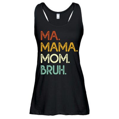 Ma Mama Mom Bruh Vintage Retro Ladies Essential Flowy Tank