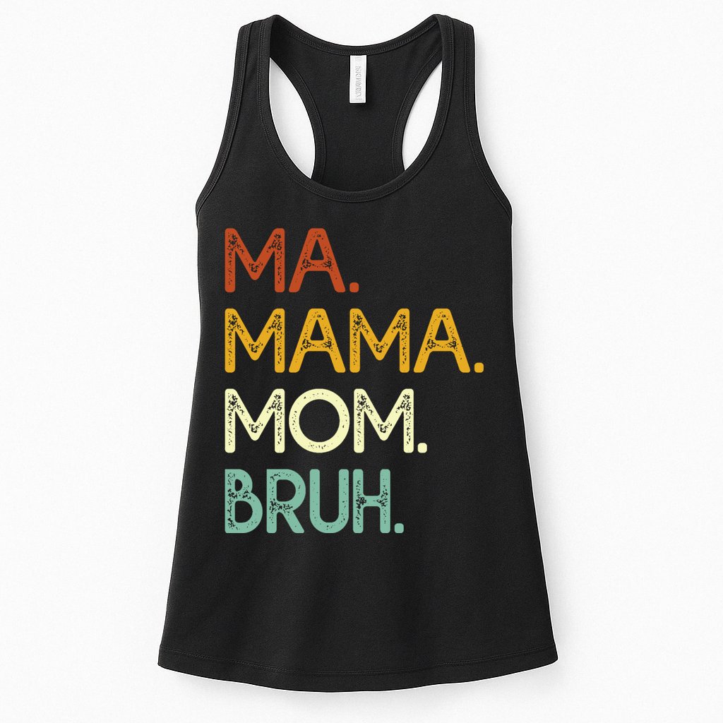 Ma Mama Mom Bruh Vintage Retro Womens Tank Top