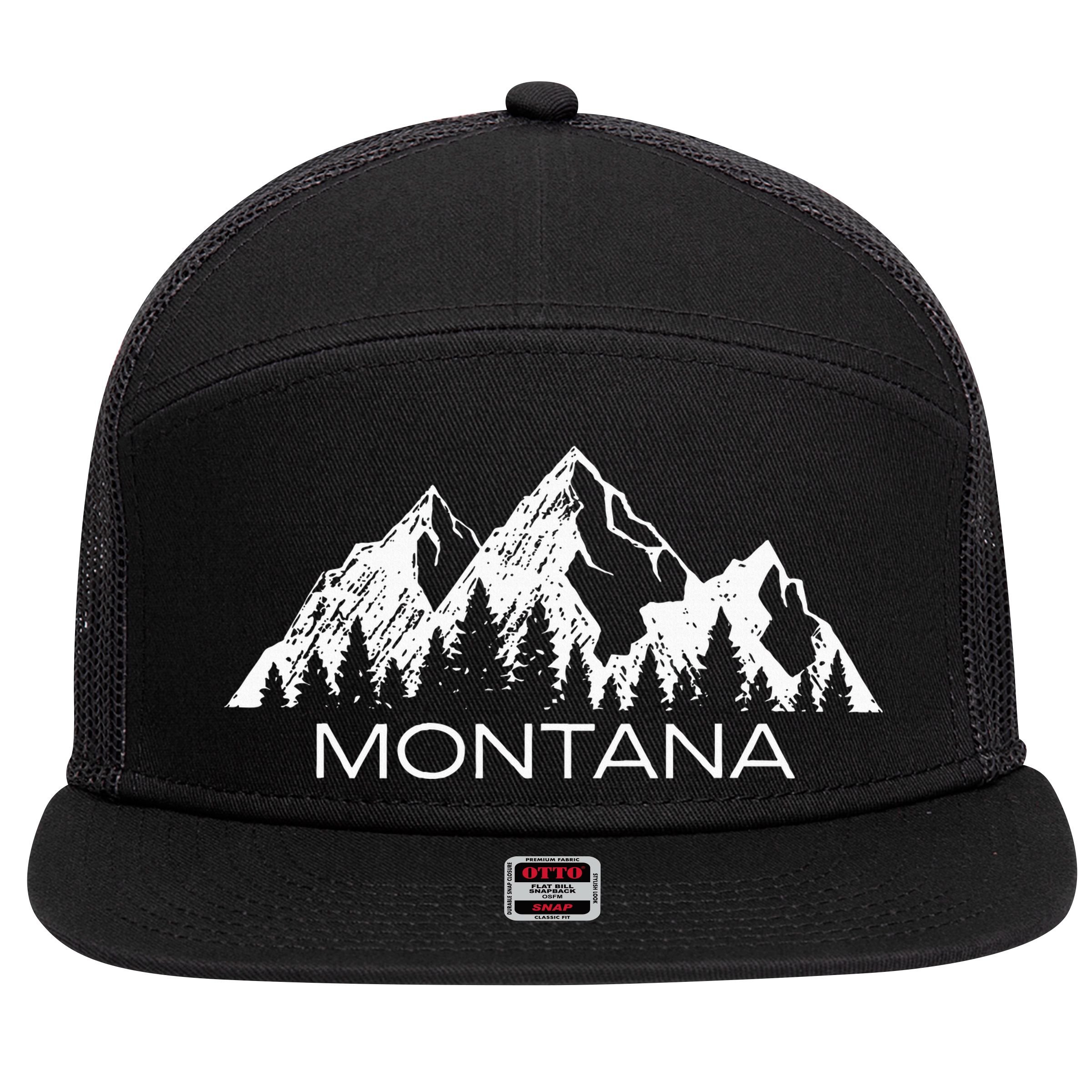 Montana Montana Mountain Gift Cool Montana 7 Panel Mesh Trucker Snapback Hat