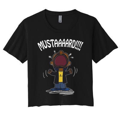 Mustard Meme Crop Top