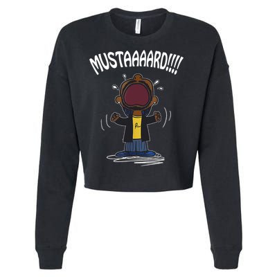 Mustard Meme Cropped Pullover Crew