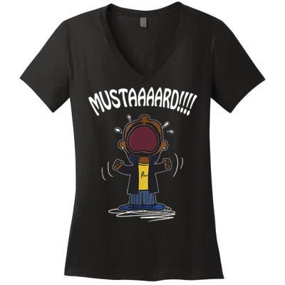 Mustard Meme Women's V-Neck T-Shirt