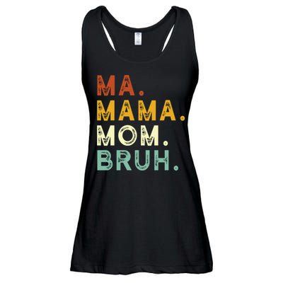Ma Mama Mom Bruh Vintage Retro Ladies Essential Flowy Tank