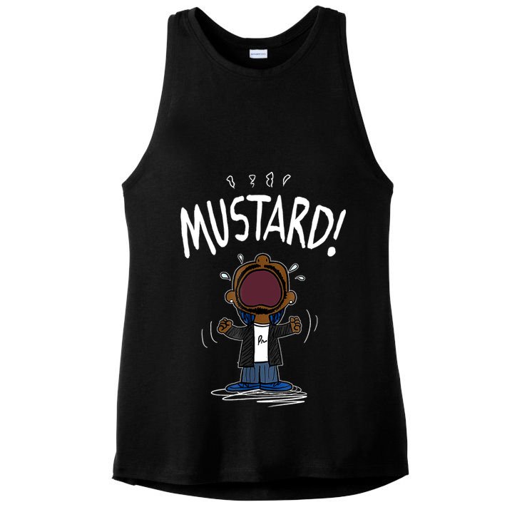 Mustard Meme Ladies PosiCharge Tri-Blend Wicking Tank