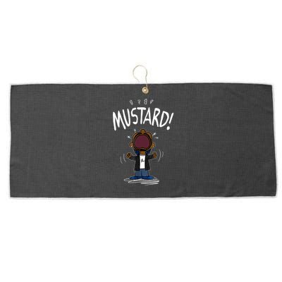 Mustard Meme Large Microfiber Waffle Golf Towel