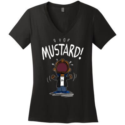 Mustard Meme Women's V-Neck T-Shirt
