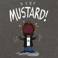 Mustard Meme Cotton Canvas Backpack
