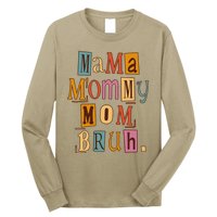 Mama Mommy Mom Bruh Retro Tee For Mother's Day Long Sleeve Shirt