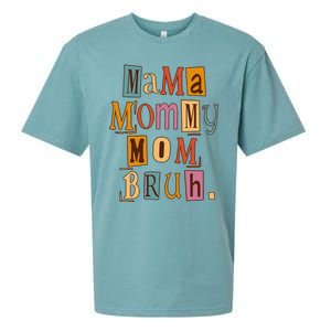 Mama Mommy Mom Bruh Retro Tee For Mother's Day Sueded Cloud Jersey T-Shirt