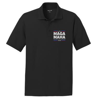 Maha Maga Make America Healthy Great Again Trump Kennedy PosiCharge RacerMesh Polo