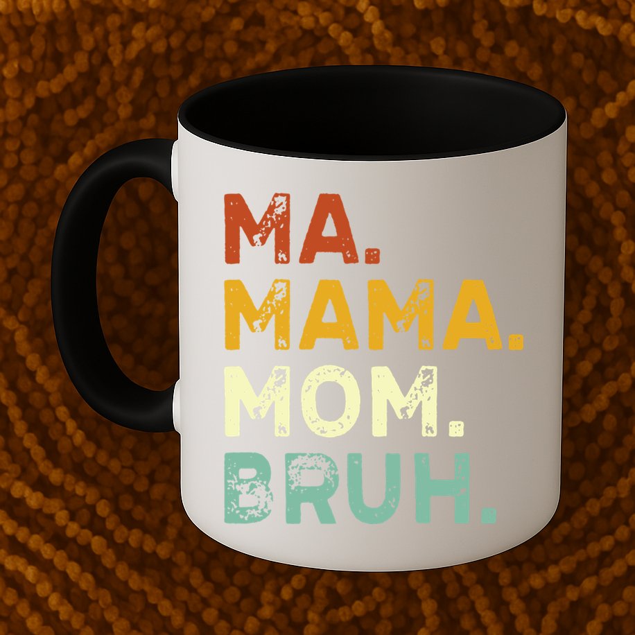 Ma Mama Mom Bruh Vintage Retro Mug