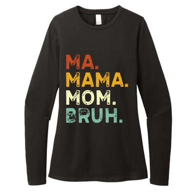 Ma Mama Mom Bruh Vintage Retro Womens CVC Long Sleeve Shirt