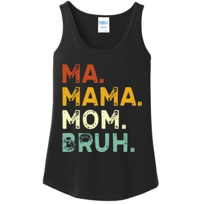 Ma Mama Mom Bruh Vintage Retro Ladies Essential Tank