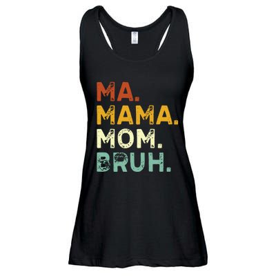 Ma Mama Mom Bruh Vintage Retro Ladies Essential Flowy Tank