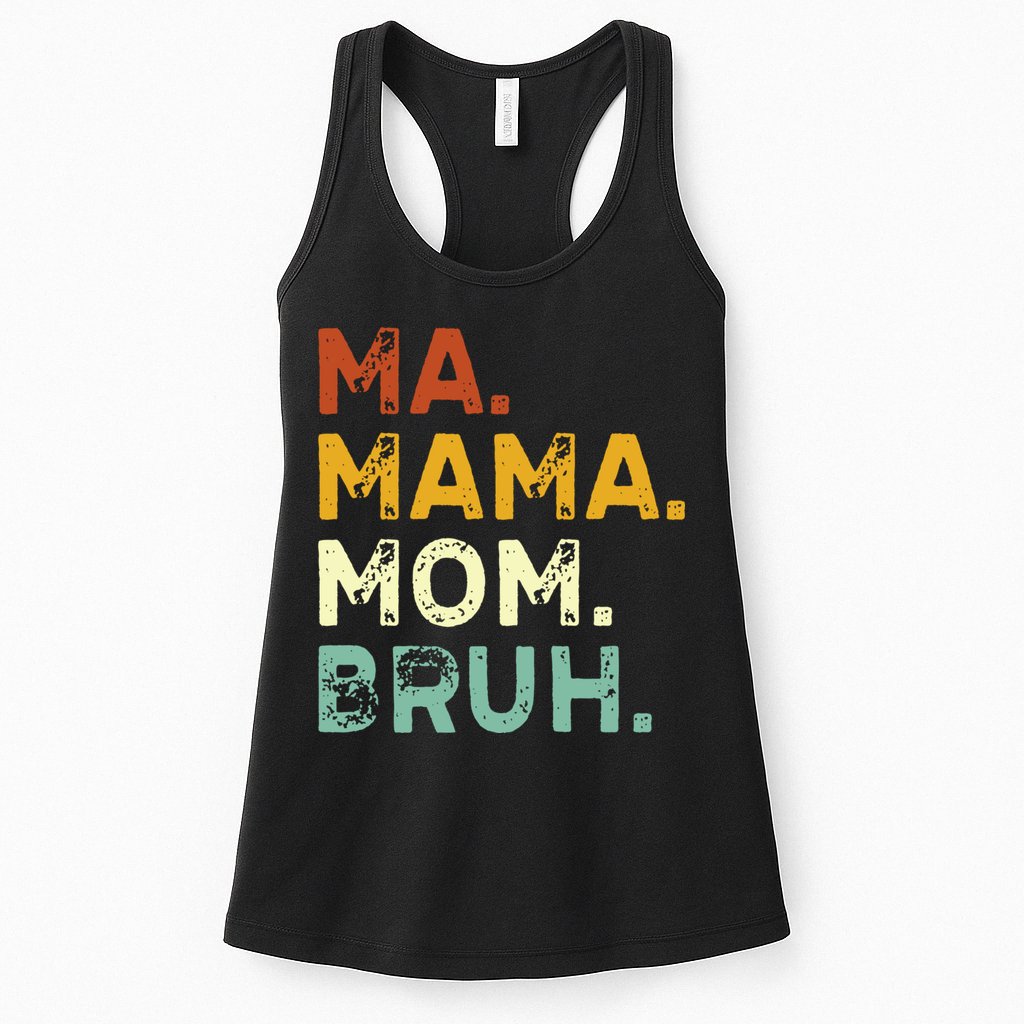 Ma Mama Mom Bruh Vintage Retro Womens Tank Top