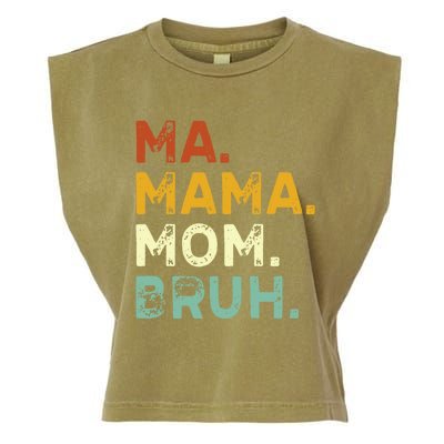 Ma Mama Mom Bruh Vintage Retro Garment-Dyed Women's Muscle Tee