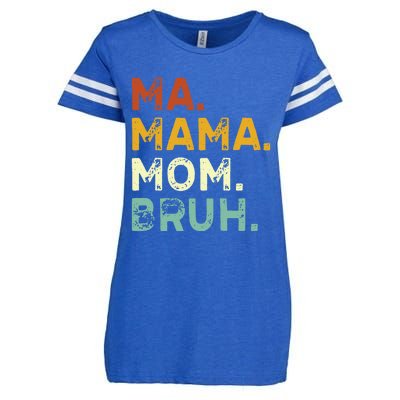 Ma Mama Mom Bruh Vintage Retro Enza Ladies Jersey Football T-Shirt