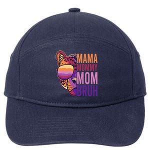 Mama Mommy Mom Bruh Lion Gift 7-Panel Snapback Hat