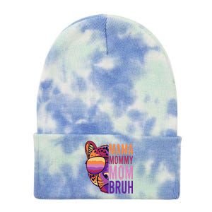 Mama Mommy Mom Bruh Lion Gift Tie Dye 12in Knit Beanie