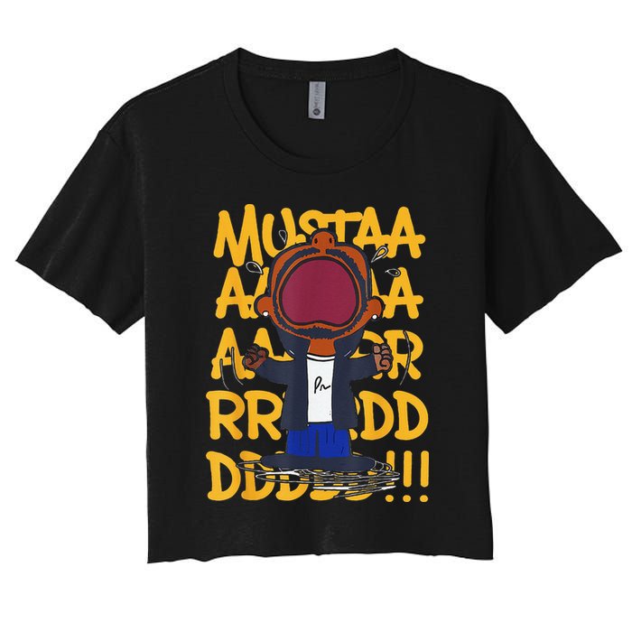 Mustard Meme Crop Top