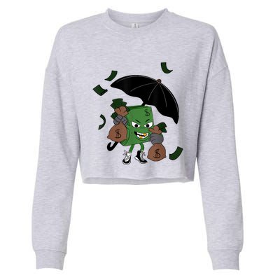 Money Man Money Bag Cropped Pullover Crew