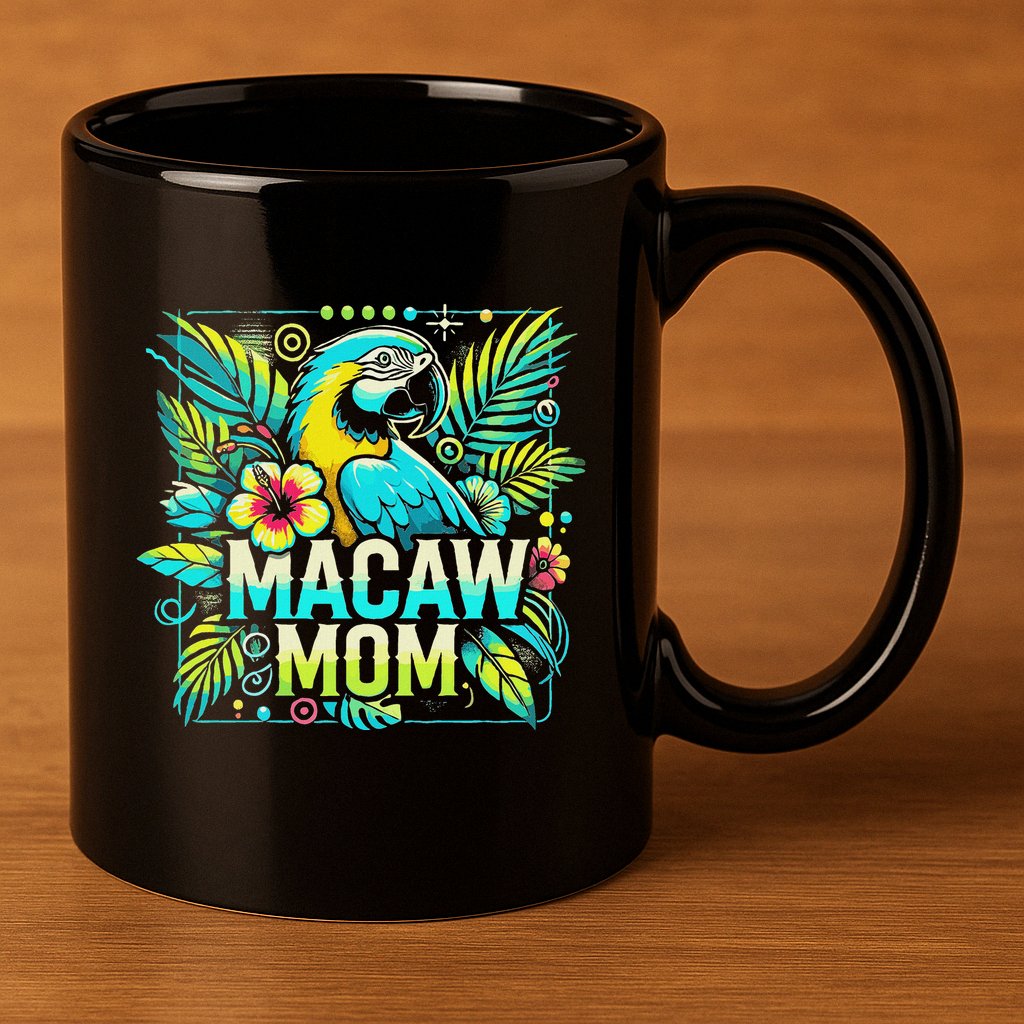 Macaw Mom 11oz C Handle Ceramic Mug