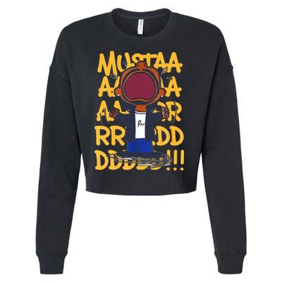 Mustard Meme Cropped Pullover Crew